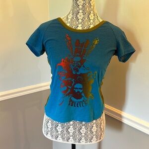 Jean Paul Gaultier mini T-shirt with see through material on back